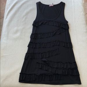 Juicy Couture Black ruffle mini dress